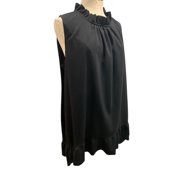 22/24 Lane Bryant Womens Sleeveless Tunic Shirt Blouse Ruffle - Picture 3 of 9